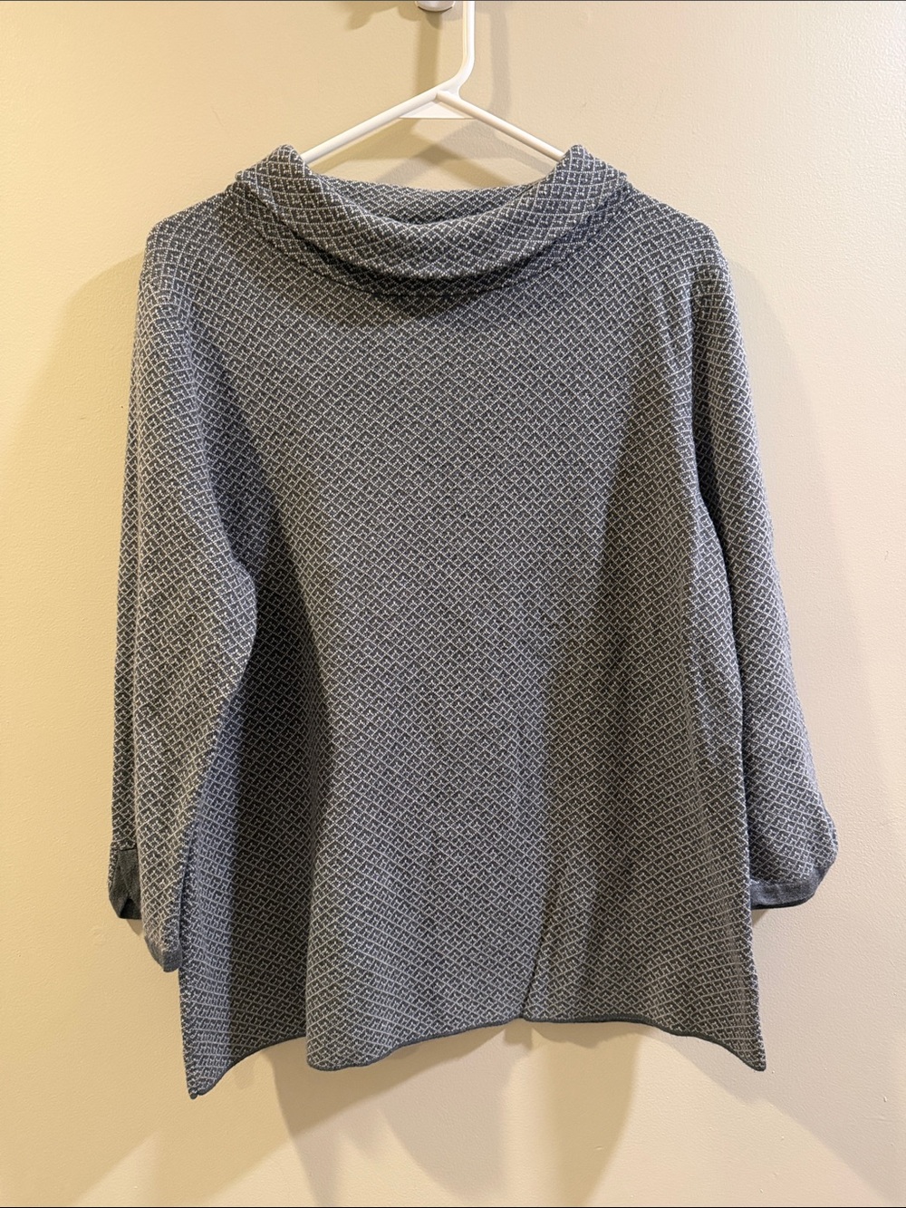 Talbots Grey Textured Cowl Neck Sweater